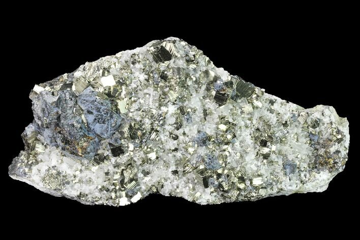 Cubic Pyrite, Sphalerite & Quartz Crystal Association - Peru #141822